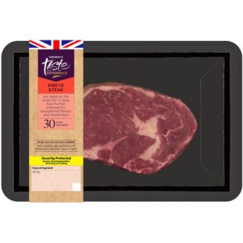 Sainsbury's 30 Days Matured British Beef Ribeye Steak Taste the Difference (285g)