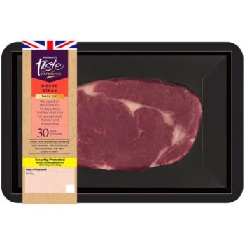 Sainsbury's 30 Days Matured British Beef Thick Cut Ribeye Steak Taste the Difference (400g)