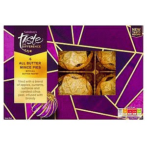Sainsbury's All Butter Mince Pies Taste the Difference (6 x 325g)