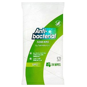 Sainsbury's Antibacterial Apple Floor Wipes (24)