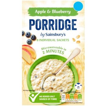 Sainsbury's Apple & Blueberry Porridge (8 x 36g, 288g)