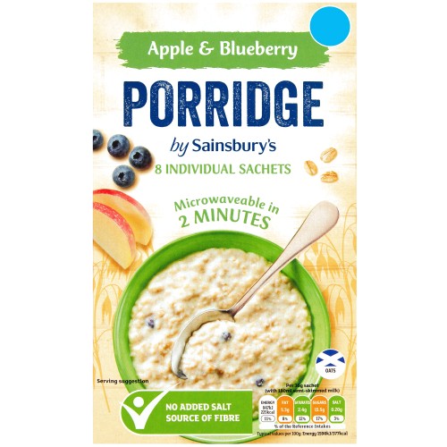 Sainsbury's Apple & Blueberry Porridge (8 x 36g, 288g)