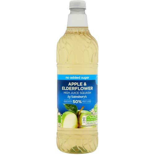 Sainsbury's Apple & Elderflower High Juice Squash (1 Litre)