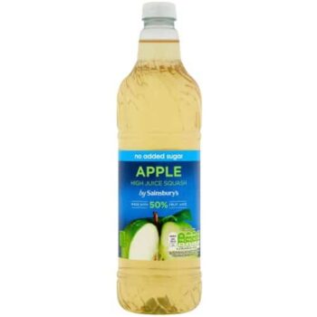 Sainsbury's Apple High Juice Squash No Added Sugar (1 Litre)