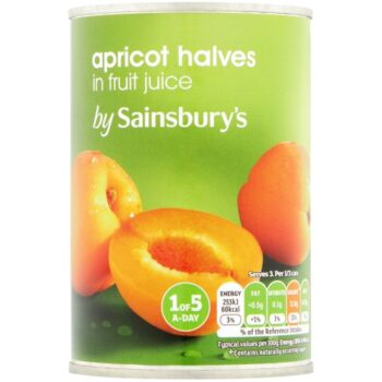 Sainsbury's Apricot Halves in Fruit Juice (411g)