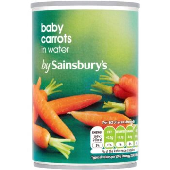 Sainsbury's Baby Carrots In Water (180g*) (300g)