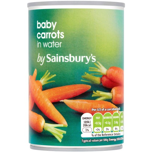 Sainsbury's Baby Carrots In Water (180g*) (300g)