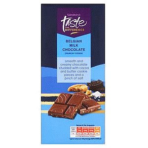 Sainsbury's Belgian Milk Chocolate Triple Cookie Taste the Difference (150g)