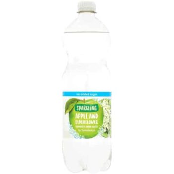 Sainsbury's Bottled No Added Sugar Sparkling Apple & Elderflower Flavoured Spring Water (1 Litre)