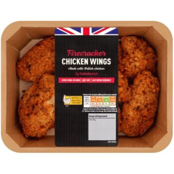 Sainsbury's Breaded Firecracker British Fresh Chicken Wings (500g)