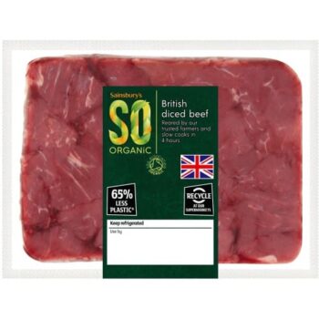 Sainsbury's British Diced Beef SO Organic (500g)