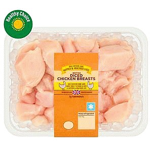 Sainsbury's British Diced Chicken Breasts (640g)