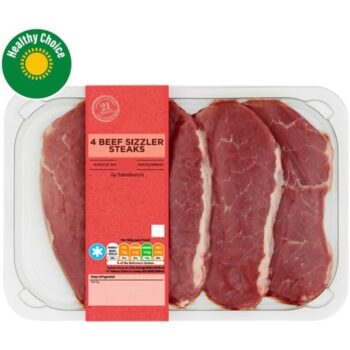 Sainsbury's British or Irish 21 Day Matured Sizzler Steaks (350g)