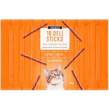 Sainsbury's Cat Treat Deli Cat Sticks Chicken & Liver (10)