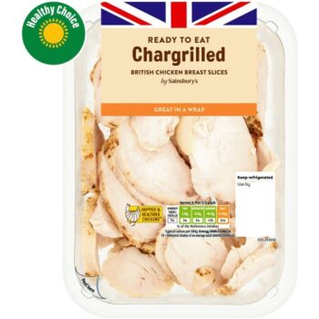 Sainsbury's Chargrilled British Chicken Breast Slices (360g)