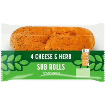 Sainsbury's Cheese & Herb Sub Rolls (4)