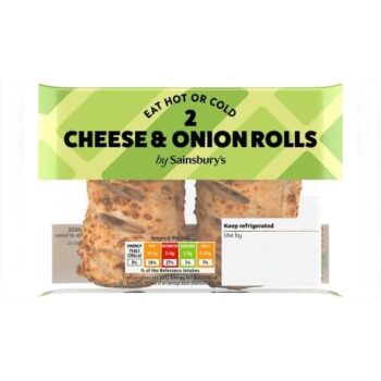 Sainsbury's Cheese & Onion Rolls (2 x 120g)