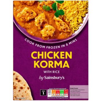 Sainsbury's Chicken Korma & Pilau Rice Ready Meal For 1 (400g)