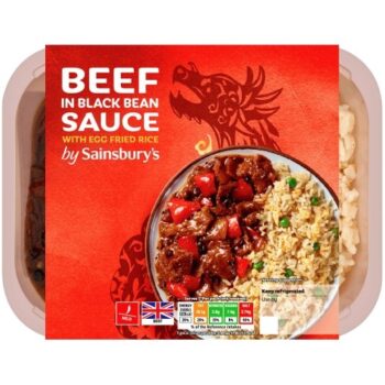 Sainsbury's Chinese Beef In Black Bean & Rice Ready Meal for 1 (400g)