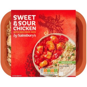 Sainsbury's Chinese Sweet & Sour Chicken with Rice Ready Meal for 1 (400g)