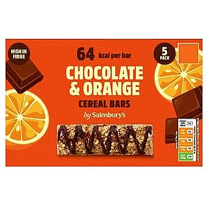 Sainsbury's Chocolate & Orange Cereal Bars (5 x 95g)