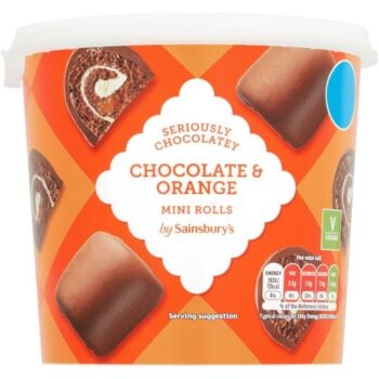 Sainsbury's Chocolate Orange Mini Rolls Cake Bites Tub (265g)