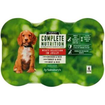 Sainsbury's Complete Nutrition Puppy Food Meat Selection in Jelly (6 x 400g)