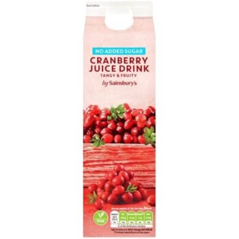 Sainsbury's Cranberry Juice Drink No Added Sugar (1 Litre)