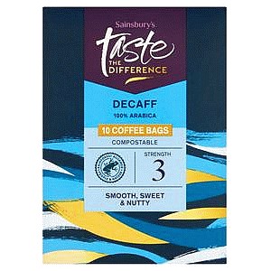 Sainsbury's Decaff Coffee Bags Taste the Difference (10 x 75g)