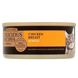 Sainsbury's Delicious Recipes 1+ Chicken Breast Adult Cat Food (70g)