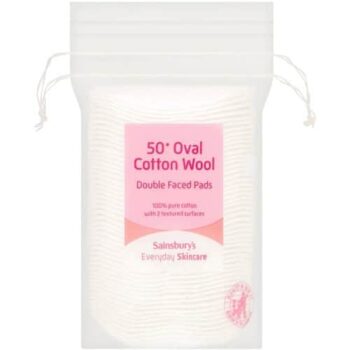 Sainsbury's Double Faced Oval Cotton Wool Pads (50)