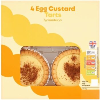 Sainsbury's Egg Custard Tarts (4 x 81g)