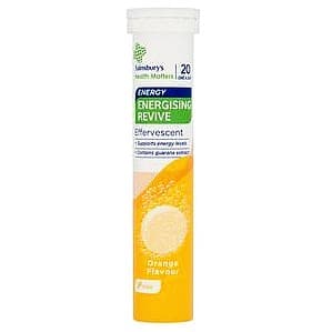 Sainsbury's Energy Energising Revive Effervescent Orange Flavour Tablets (20)