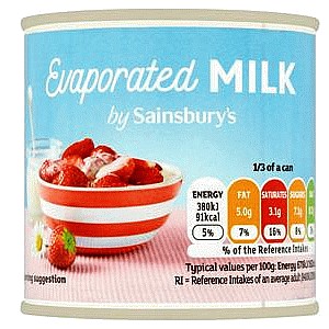 Sainsbury's Evaporated Milk (170g)