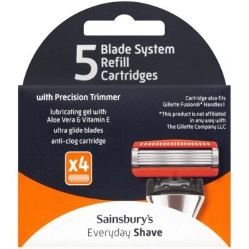 Sainsbury's Everyday 5 Blade Refill (4)