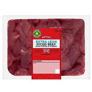 Sainsbury's Extra Lean Diced Beef (750g)