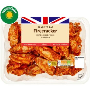 Sainsbury's Firecracker Cooked British Chicken Wings (ready to eat) (525g)