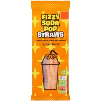 Sainsbury's Fizzy Soda Pop Straws (70g)