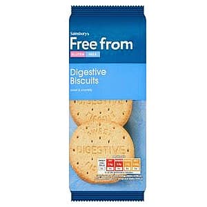 Sainsbury's Free From Digestive Biscuits (188g)