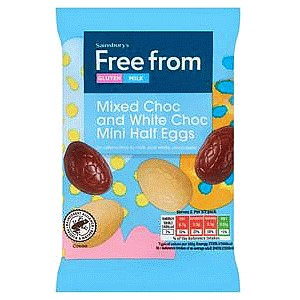 Sainsbury's Free From Mixed Choc & White Choc Mini Half Eggs (50g)