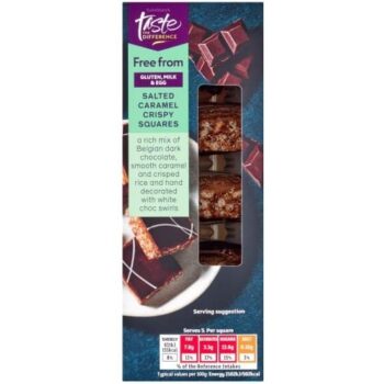 Sainsbury's Free From Salted Caramel Crispy Squares Taste the Difference (150g)