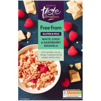 Sainsbury's Free From White Chocolate & Raspberry Granola Taste the Difference (350g)