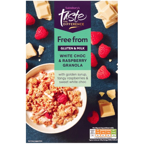 Sainsbury's Free From White Chocolate & Raspberry Granola Taste the Difference (350g)