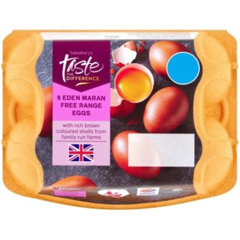 Sainsbury's Free Range Eden Maran Brown Eggs Taste the Difference (6)