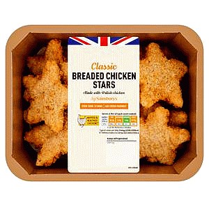 Sainsbury's Fresh British Chicken Breaded Stars (360g)