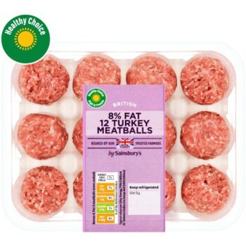 Sainsbury's Fresh British Turkey Meatballs (12 x 400g)