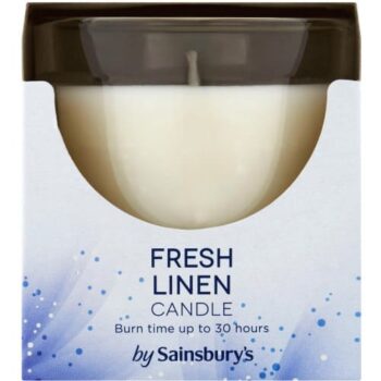 Sainsbury's Fresh Linen Candle (120g)