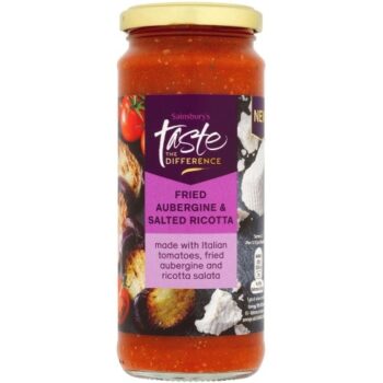 Sainsbury's Fried Aubergine & Salted Ricotta Pasta Sauce Taste the Difference (340g)