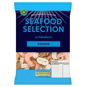 Sainsbury's Frozen Cooked Seafood Selection (300g)