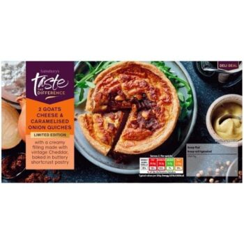 Sainsbury's Goats Cheese & Caramelised Onion Quiches Limited Edition Taste the Difference (2 x 280g)
